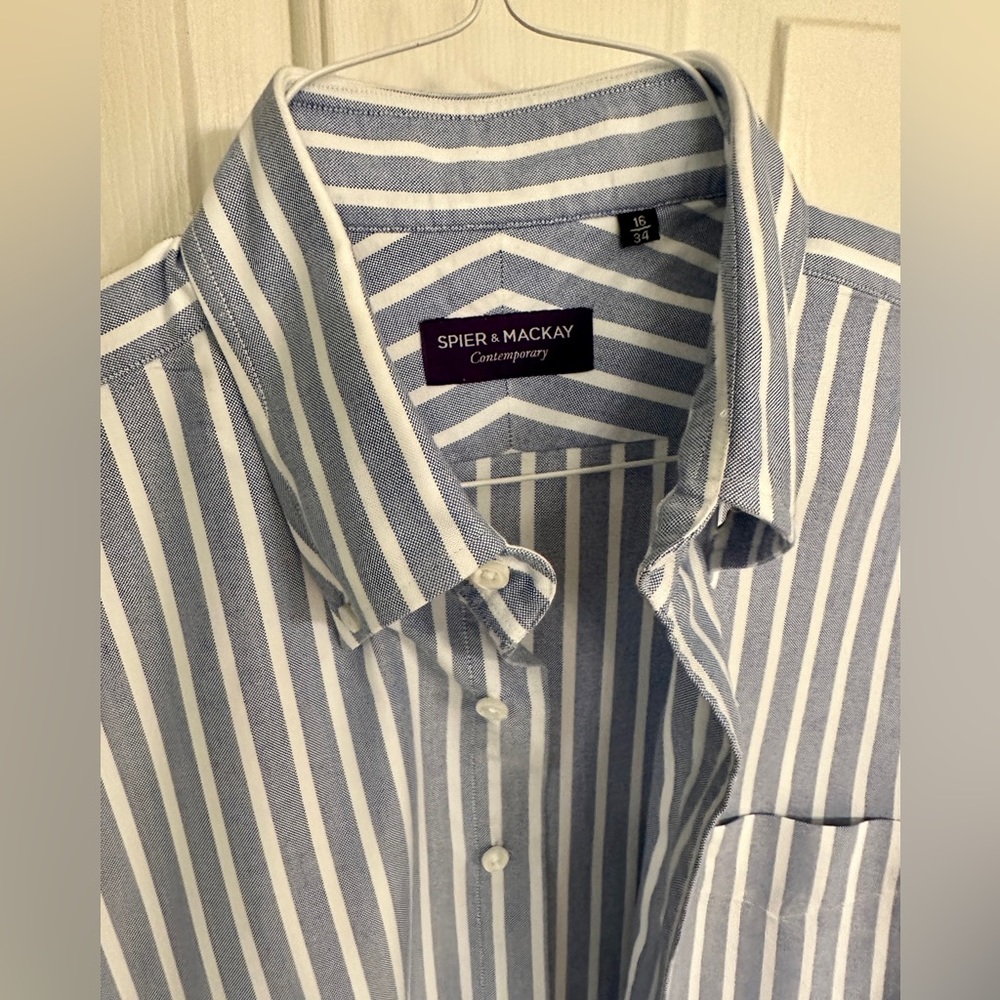 Spier and Mackay Oxford Cloth Button Down Contemporary Fit 16 34
